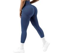 Lishang Leggins Deportivos Mujer Push Up Mallas Mujer Deporte Cintura Alta Mallas Deportivas Conjunto Fitness para Gym Entrenamiento Yoga Jogging C Azul S