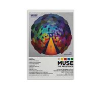LISHDUNS Muse Posters - Póster de The Resistance Album para dormitorio, sala de estar, decoración de pared, póster estético Art Deco de 40 x 60 cm, estilo sin marco