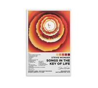 LISHDUNS Póster de álbum Songs In The Key Of Life, de Stevie Wonder, para dormitorio, sala de estar, decoración de pared, póster estético Art Deco de 30 x 45 cm, estilo sin marco