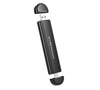 Lisher - Adaptador de Bo?Tier SSD M.2 NVMe/ a doble protocolo de aluminio 10 Gb/S USB C 3.1 Gen 2 a Bo?Tier externo SSD NVMe-Negro
