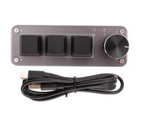 Lisher - Botón de teclado mecanico, teclado de control del volumen de escritorio para ordenador portátil, color negro