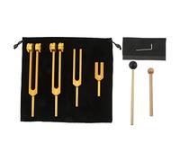 Lisher - Juego de 4 Diapasones Chakra (4096C, MI528, 128C, OM136.1), Diapasones Corporales para Conjunto Chakra, Sonido