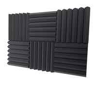 Lisher - Juego de 6 unidades, espuma acústica, 30 x 30 x 5 cm, paneles de espuma acústica para estudio KTV, tratamiento insonorizado, sellos de pintura y papel adhesivo de pared