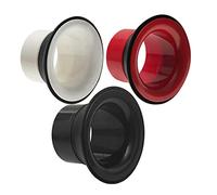 Lisher - Juego de accesorios de batería para amplificador de gran caja de goma ABS con protector de agujero de puerto negro, tapa de tambor para agujero de micrófono