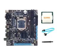 Lisher La placa base de ordenador H110 admite procesador LGA1151 6/7 generación RAM DDR4 de doble canal + procesador G3900 + cable + grasa térmica