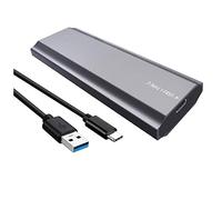 Lisher M2 SSD Case Dual Protocol NVMe SATA Solid State Drive Enclosure 2-in-1 USB C 3.1 Gen2 10Gbps to PCIe M.2 SSD Box,Gris