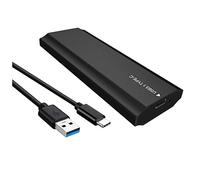 Lisher M2 SSD Case Dual Protocol NVMe Solid State Drive Enclosure 2-in-1 USB C 3.1 Gen2 10Gbps to PCIe M.2 SSD Box,Black