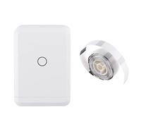 Lisher Máquina de fabricación de etiquetas blancas Máquina de fabricación de etiquetas de plástico con etiquetas transparentes, pequeña impresora de pegatinas térmicas, conexión Bluetooth