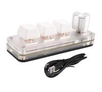 Lisher Mini teclado USB con cable con teclas para control de volumen de escritorio para laptop, color