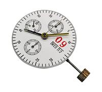 Lisher - Movimiento de reloj 7750 - Reemplazo del movimiento mecánico automático de alta presión, doble calendario con seis agujas 7750, plateado