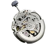 Lisher - Movimiento mecánico plateado 8N24, movimiento automático esqueleto Miyota 21, plata