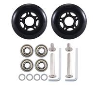 Lisher - Ruedas de repuesto para maleta de equipaje de 75 mm x 24 mm, kits de reparación de impactos, ruedas de rueda de pivote de unidad central, un juego de 2