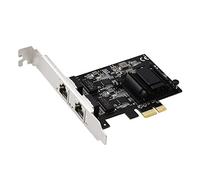 Lisher - Tarjeta de cubo PCIE X1 Gigabit Dual-Port 2.5G Desktop Network Card 8125BG Chip Ethernet Server Network Card