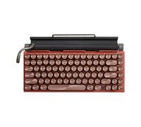 Lisher - Teclado para máquina de escribir con teclado sin Bluetooth, teclado mecánico punk USB para ordenador de sobremesa, ordenador portátil, teléfono, color naranja