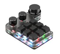 Lisher - Teclado programable (9 teclas, 3 botones, teclado programable RGB, teclado Bluetooth Hotswap