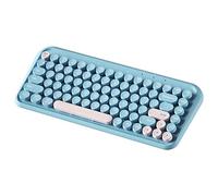 Lisher - Teclado sin Bluetooth 2.4G Dual Mode Keyboard Soporte Tablet Android Phone Laptop Desktop Gift para niña, color azul