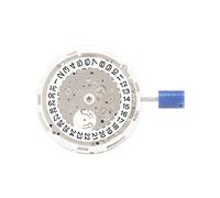 Lisher YN55 Movimiento de reloj con asa YN55A Calendario único Movimiento mecánico automático de reloj de alta precisión, accesorios de repuesto, color plateado, plata