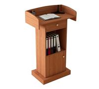 LISHEUK Atril, podio, atriles de Lujo, podios Modernos de MDF con cajones y Almacenamiento Abierto, púlpitos para Iglesias, mostrador de recepción, Soporte de podio portátil, C-6