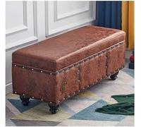 LISHEUK Banco de almacenaje Plegable con reposapiés, Taburete bajo de Tela Tecno, Asiento de sofá, reposapiés, puf para salón y Dormitorio.