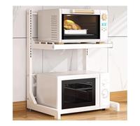 LISHEUK Estante de Soporte para Horno microondas de Cocina, Estante de encimera de Doble Capa, Estante telescópico para condimentos, Estante Independiente para Olla arrocera y ho