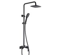 LISHEUK Luxurious Rainfall Shower Combo Set with Handheld Showerhead - 3 Functions Gray Shower & Bathtub Faucet for Ultimate Bathroom SPA Experience at Home