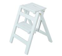 LISHEUK Taburete Plegable de Madera de 2 peldaños, portátil, Antideslizante, Compacto, para Uso doméstico.