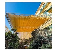 LISHEUK Toldo de Sombra corredizo con Forma de Onda: Cubierta de pérgola retráctil en Forma de U, toldo telescópico para Exteriores, Red Parasol de 1,2 MX 9 m para Patio, terraza