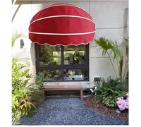 LISHEUK Toldo retráctil de cúpula, Parasol Plegable de poliéster con Marco galvanizado, Cubierta roja de 110 cm para Patio Exterior de casa y Negocio, protección UV, Resistente a
