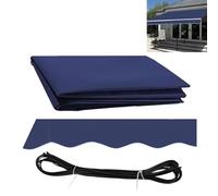 LISHEUK Toldo retráctil Manual de Repuesto, toldo de poliéster Impermeable para Patio Exterior, 4,8 x 3 m, Color Azul Marino, solución Duradera con protección UV.