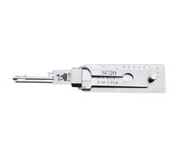 Lishi SC20 2 en 1: ganzúa y decodificador para cerraduras domésticas y civiles, lector de llaves, herramienta profesional para cerrajeros