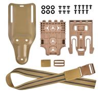 Lishuyeh Tactical Drop Leg Band Strap Sistema de fijación rápida Kit QLS 22 19 Adaptador Base Pierna Hebilla de cinturón Plataforma con Correa de Muslo Hebilla Drop Leg Cinturón (Marrón)