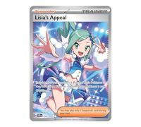 Lisia's Appeal 234/191 - Tarjeta de entrenamiento de arte completo ultra rara | Cartas Pokémon brillantes | Cartas raras de Pokémon | Chispas emergentes | Pokemon escarlata y violeta | Autenticado por