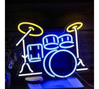 LISIGNVE Kit de batería letrero de neón de neón, luz de neón LED para pared, kit de batería, letrero de neón LED alimentado por USB para barra de música, música en vivo, decoración de fiesta de