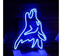 LISIGNVE Letrero de neón de lobo azul LED lindo lobo luces de neón para decoración de pared regulable USB dormitorio luces para habitación de niños decoración del hogar regalos de fiesta de cumpleaños