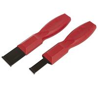 Lisle Conjunto de Raspadores de Carburo de Tungsteno y Acero Inoxidable, Rojo, 1 Unidad, 6 Pulgadas