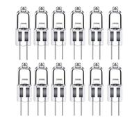 LISOCLU Lámparas halógenas G4 6v 12v 24v 110v 220v 5w 10w 20w 28w 35w 40w 50w Blanco cálido 3000k Dimmable G4 Lámparas halógenas Cocina Sala de estar Dormitorio (6V-20W/12PCS)