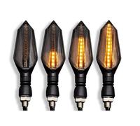 LISROEU Intermitentes Moto Compatible con F650GS para F700GS para F800GT para F800R Luces De Señal De Giro para Motocicleta Indicadores Luz De Señal Luz Intermitente Impermeable(2pairs Yellow-Yellow)