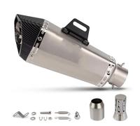 LISROEU Silenciadores Compatible con C400 Silenciador para Escape De Motocicleta Tubo para Escape De Carreras Modificado, Tubo para Escape De Motocicleta Hexagonal Cónico De 51 Mm(Type D)