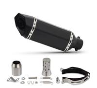 LISROEU Silenciadores Compatible con para Ninja650 Silenciador para Escape Accesorios para Motocicletas, Silenciador Hexagonal De Cola Redonda Modificado De 370 Mm(A)