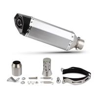 LISROEU Silenciadores Compatible con para Ninja650 Silenciador para Escape Accesorios para Motocicletas, Silenciador Hexagonal De Cola Redonda Modificado De 370 Mm(C)