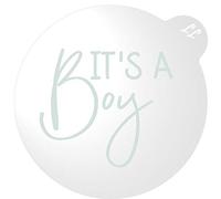 LissieLou It's a Boy Cookie Embosser Baby Shower or Gender Reveal Fondant Stamp - Sello transparente