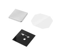 Lissontine Kit De Materiales para Imanes con Base Cuadrada, Consumibles para La Fabricación De Imanes Y Fotos Adhesivas para Ideas Creativas En Casa Pin/2.5x2.5in-1000set