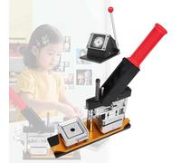 Lissontine Máquina De Imanes Manual con Diseño Ergonómico 2.5x2.5 Pulgadas, para Actividades Familiares Y Talleres Creativos, Regalo Educativo para Niños 2.5×2.5inMachine+PaperCutter+100pcsMaterials