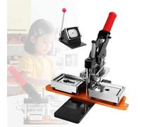 Lissontine Máquina para Hacer Chapas con Foto Personalizada, Hacer Chapas con Foto, Ergonómica Y Fácil De Usar 2.5×2.5inMachine+PaperCutter+100pcsMaterials