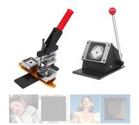 Lissontine Máquina para Hacer Imanes Cuadrados De Nevera De 6.35 X 63.5 Mm (2.5 X 2.5 Pulgadas), con Cortador De Papel Y 100 Materiales 2.5×2.5inMachine+PaperCutter+100pcsMaterials