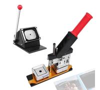Lissontine Máquina para Hacer Imanes de Nevera 63.5x63.5mm con 100 Suministros Incluidos, Ideal para DIY, Regalos Personalizados, Escuelas y Emprendedores 2×2inMachine+PaperCutter+100pcsMaterials