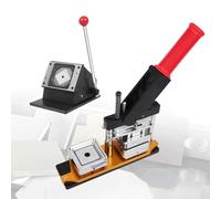Lissontine Máquina para Hacer Imanes, Máquina De Chapas Manual para Niños Y Profesores, Proyecto Escolar DIY 2.5×2.5inMachine+PaperCutter+100pcsMaterials