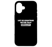 List Of Countries Better Than Germany Carcasa para iPhone 16