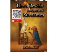 List of Jewish (and Crypto-Jewish) Surnames