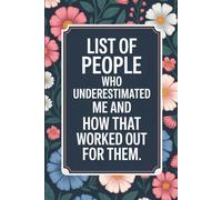List Of People Who Underestimated Me And How That Worked Out For Them: lined notebook